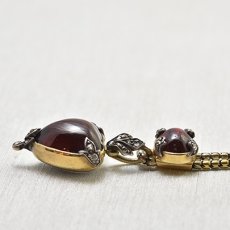 画像5: Sold ゴールド.シルバー,.ガーネット ・ダイヤモンドペンダント (5)