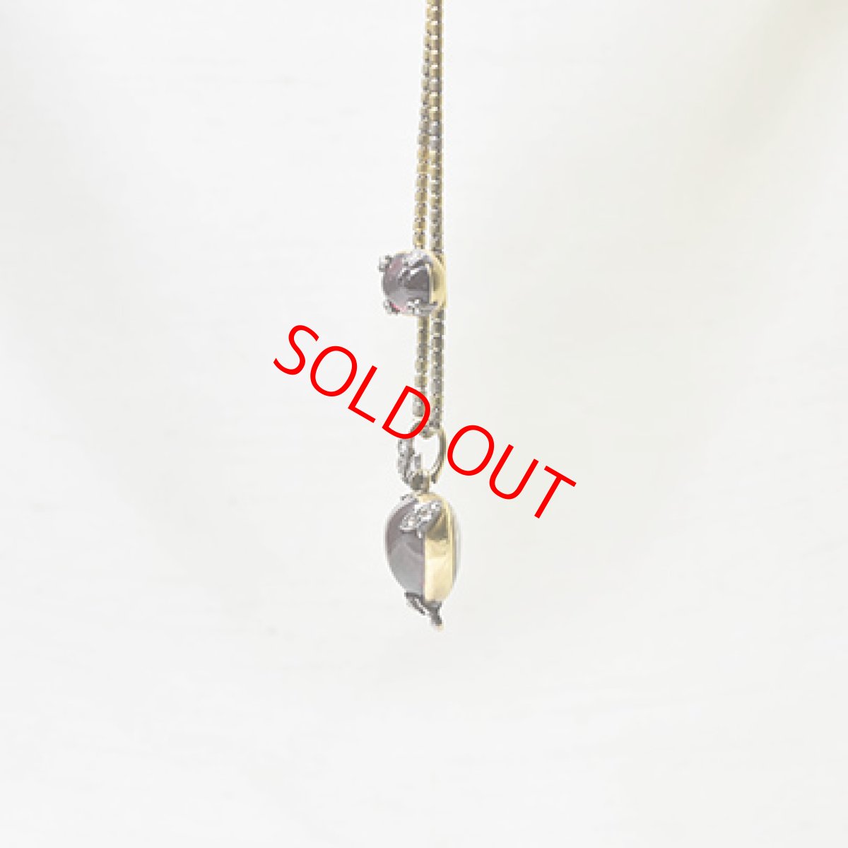 画像2: Sold ゴールド.シルバー,.ガーネット ・ダイヤモンドペンダント (2)