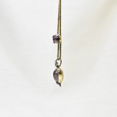 画像2: Sold ゴールド.シルバー,.ガーネット ・ダイヤモンドペンダント (2)
