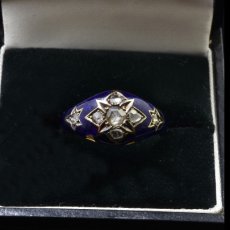 画像6: ゴールド.ダイヤモンド・エナメルリング (6)