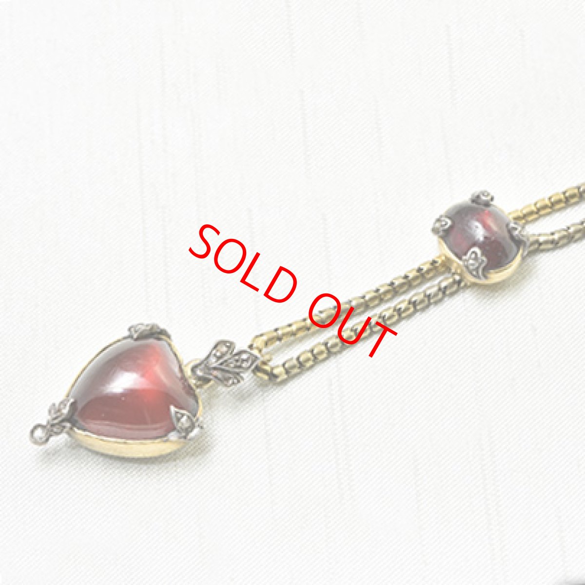 画像7: Sold ゴールド.シルバー,.ガーネット ・ダイヤモンドペンダント (7)