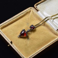 画像9: Sold ゴールド.シルバー,.ガーネット ・ダイヤモンドペンダント (9)