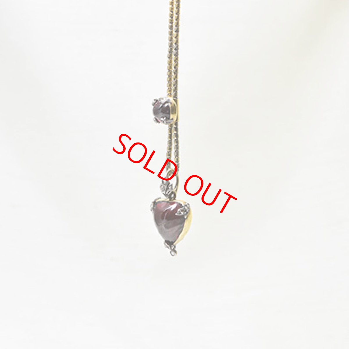 画像3: Sold ゴールド.シルバー,.ガーネット ・ダイヤモンドペンダント (3)