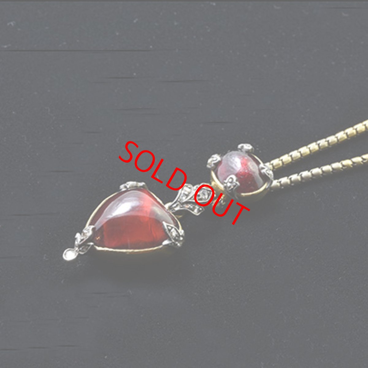 画像8: Sold ゴールド.シルバー,.ガーネット ・ダイヤモンドペンダント (8)