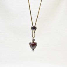 画像1: Sold ゴールド.シルバー,.ガーネット ・ダイヤモンドペンダント (1)