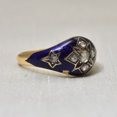 画像5: ゴールド.ダイヤモンド・エナメルリング (5)