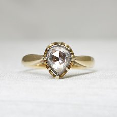 画像1: 14ct.Sv.ダイヤモンドリング (1)