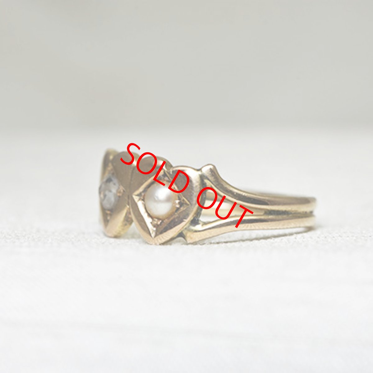 画像2: ゴールド.ダイヤ.パールリング (2)