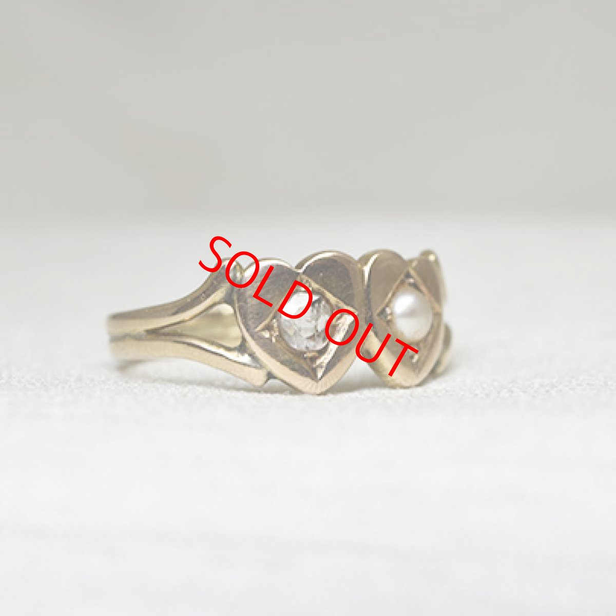 画像4: ゴールド.ダイヤ.パールリング (4)