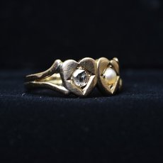 画像5: ゴールド.ダイヤ.パールリング (5)