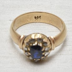 画像6: Sold 14ct,サファイア・ダイヤモンドリング (6)