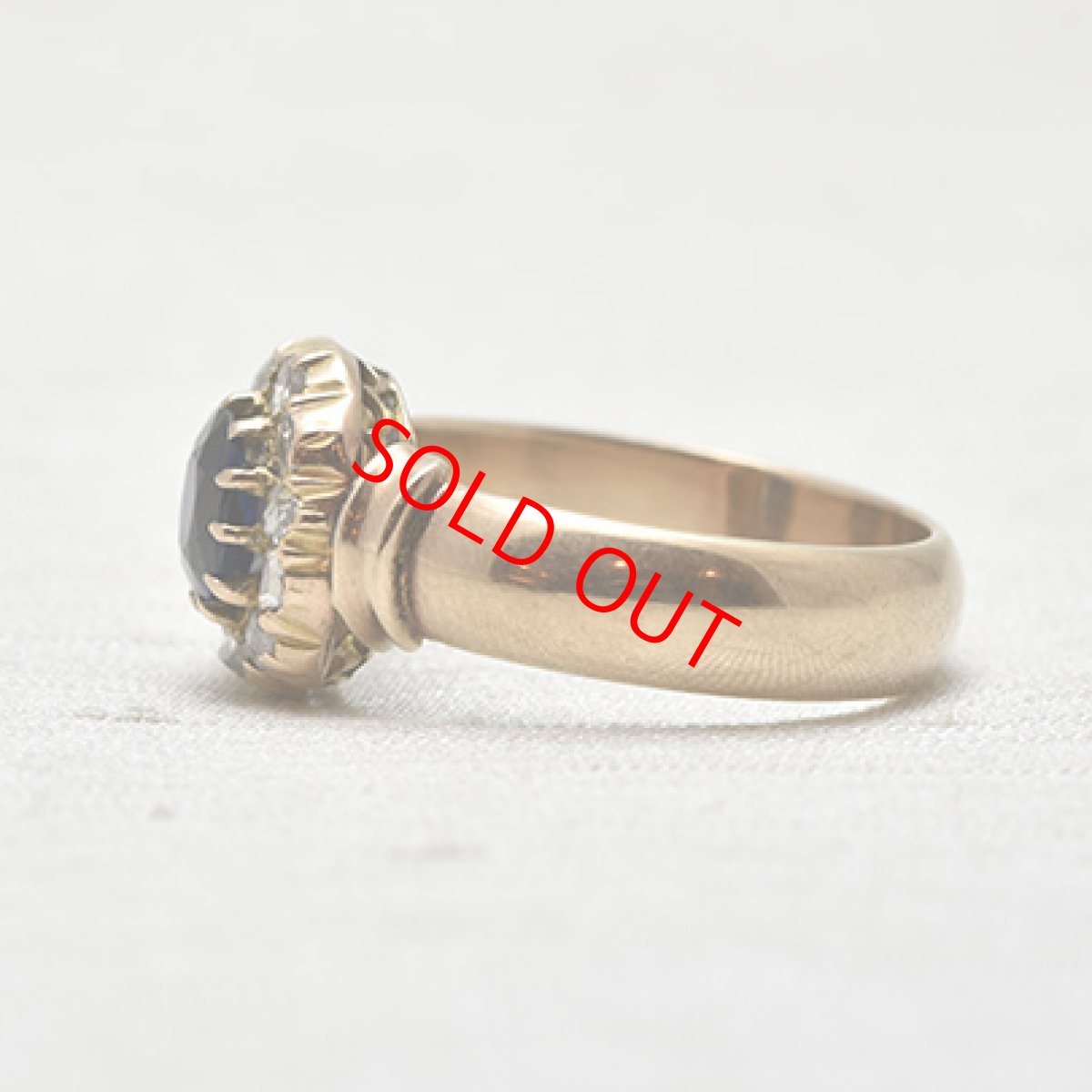 画像3: Sold 14ct,サファイア・ダイヤモンドリング (3)