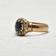 画像2: Sold 14ct,サファイア・ダイヤモンドリング (2)