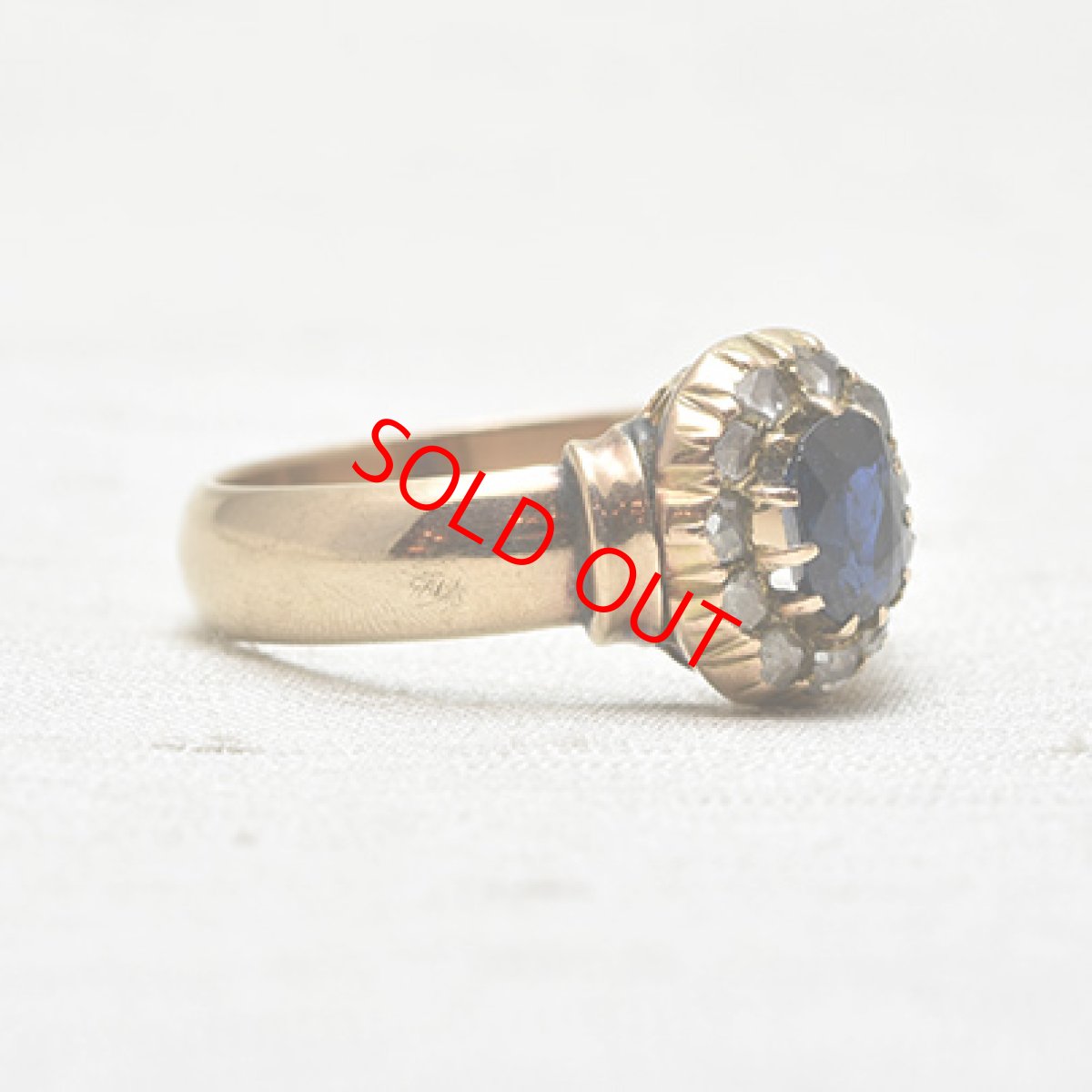 画像5: Sold 14ct,サファイア・ダイヤモンドリング (5)