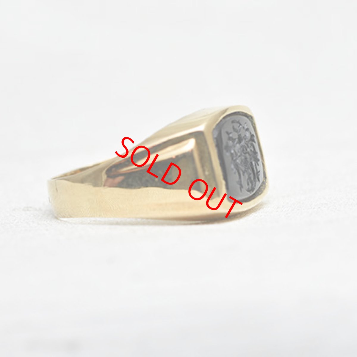 画像4: sold 14ct.オニキス インタリオリング (4)