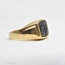 画像4: sold 14ct.オニキス インタリオリング (4)