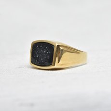 画像2: sold 14ct.オニキス インタリオリング (2)