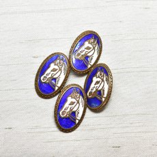 画像1: Sold メタルエナメル カフリンクス (1)