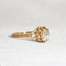 画像2: ゴールド・ダイヤモンドリング (2)