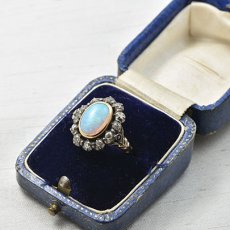 画像8: 14ct・シルバー・オパール・ダイヤモンドリング (8)