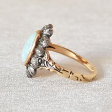 画像4: 14ct・シルバー・オパール・ダイヤモンドリング (4)