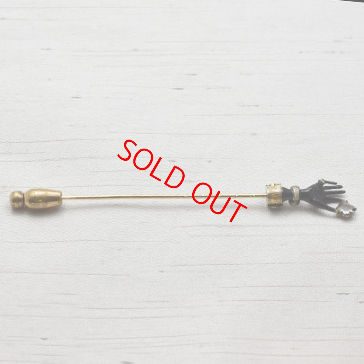 画像2: Sold ゴールド・シルバー・エナメル・ダイヤモンドピン (2)