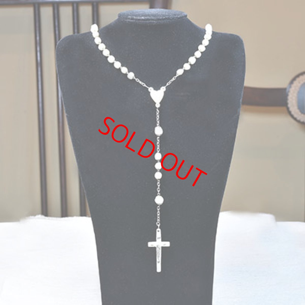 画像7: Sold シルバー・マザーパールロザリオ (7)