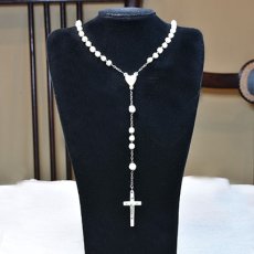 画像7: Sold シルバー・マザーパールロザリオ (7)