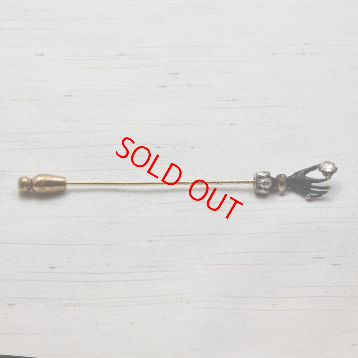 画像1: Sold ゴールド・シルバー・エナメル・ダイヤモンドピン (1)