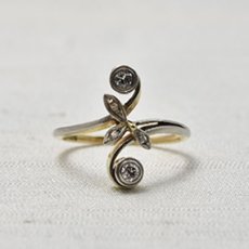 画像1: 14ct.ダイヤモンドリング (1)