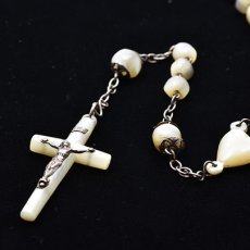 画像6: Sold シルバー・マザーパールロザリオ (6)