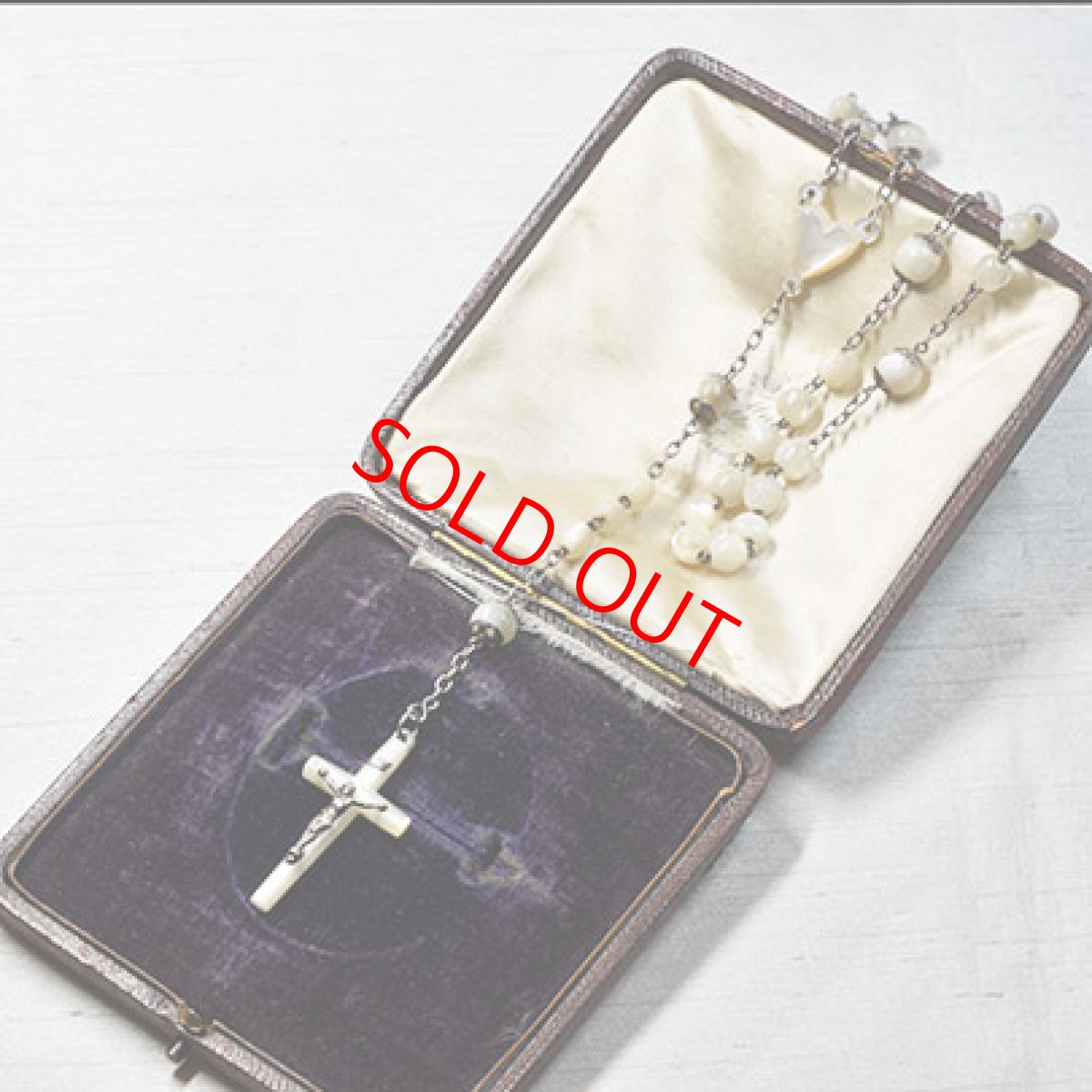 画像8: Sold シルバー・マザーパールロザリオ (8)