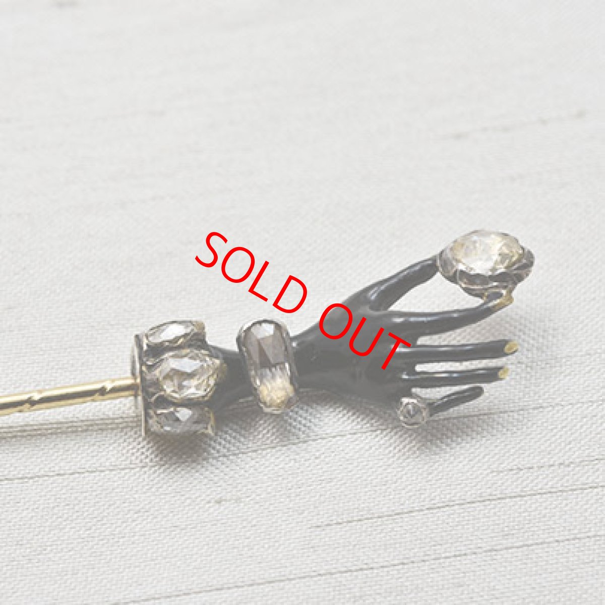 画像3: Sold ゴールド・シルバー・エナメル・ダイヤモンドピン (3)