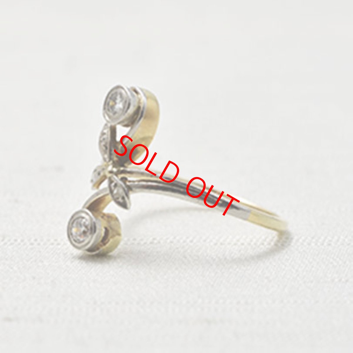 画像2: 14ct.ダイヤモンドリング (2)