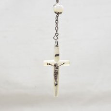 画像2: Sold シルバー・マザーパールロザリオ (2)