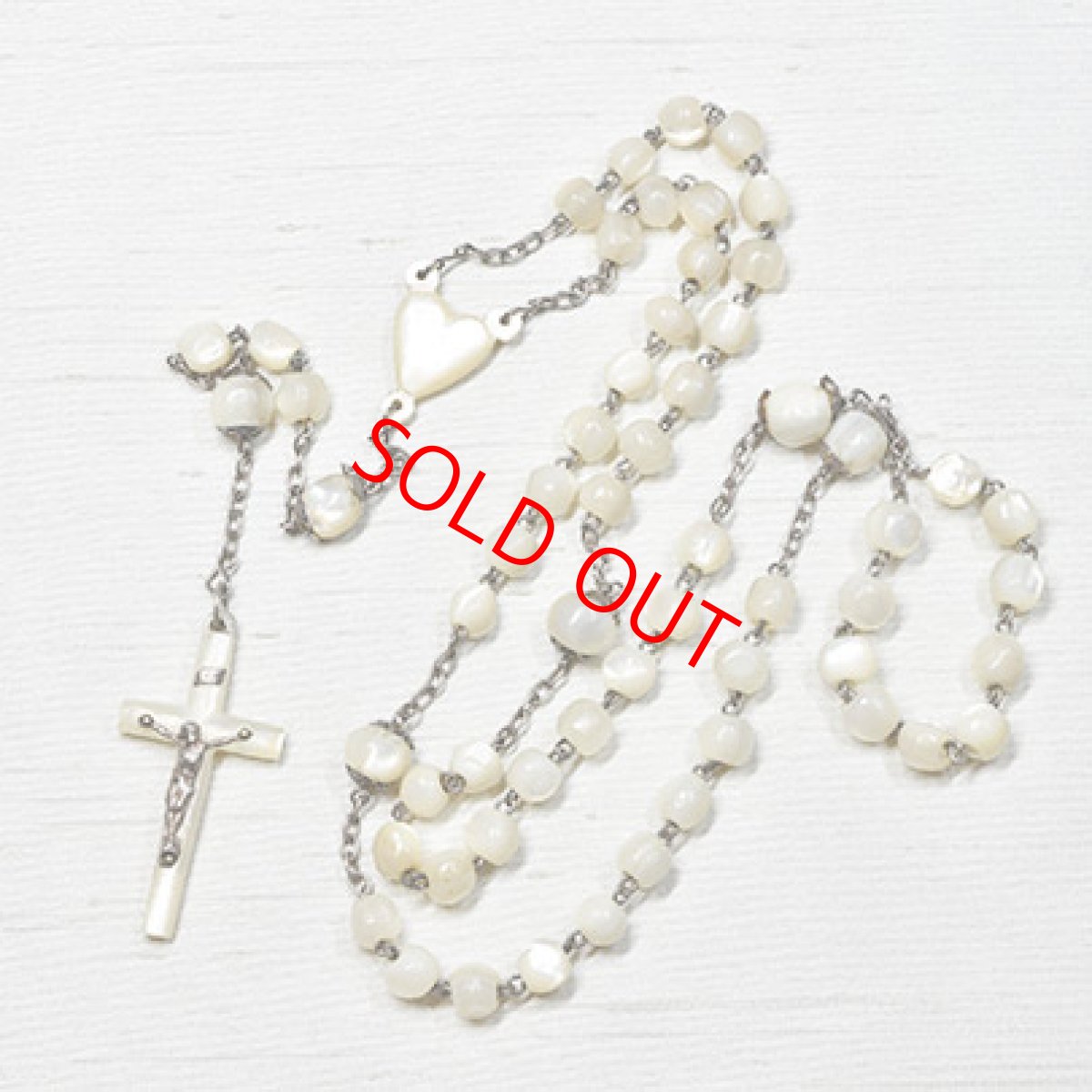 画像1: Sold シルバー・マザーパールロザリオ (1)