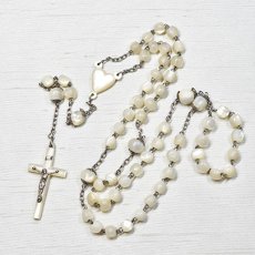 画像1: Sold シルバー・マザーパールロザリオ (1)
