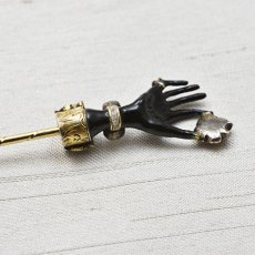 画像5: Sold ゴールド・シルバー・エナメル・ダイヤモンドピン (5)