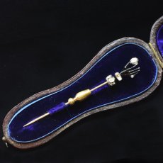 画像7: Sold ゴールド・シルバー・エナメル・ダイヤモンドピン (7)