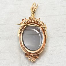 画像2: 18ct.パール ストーンカメオブローチ (2)