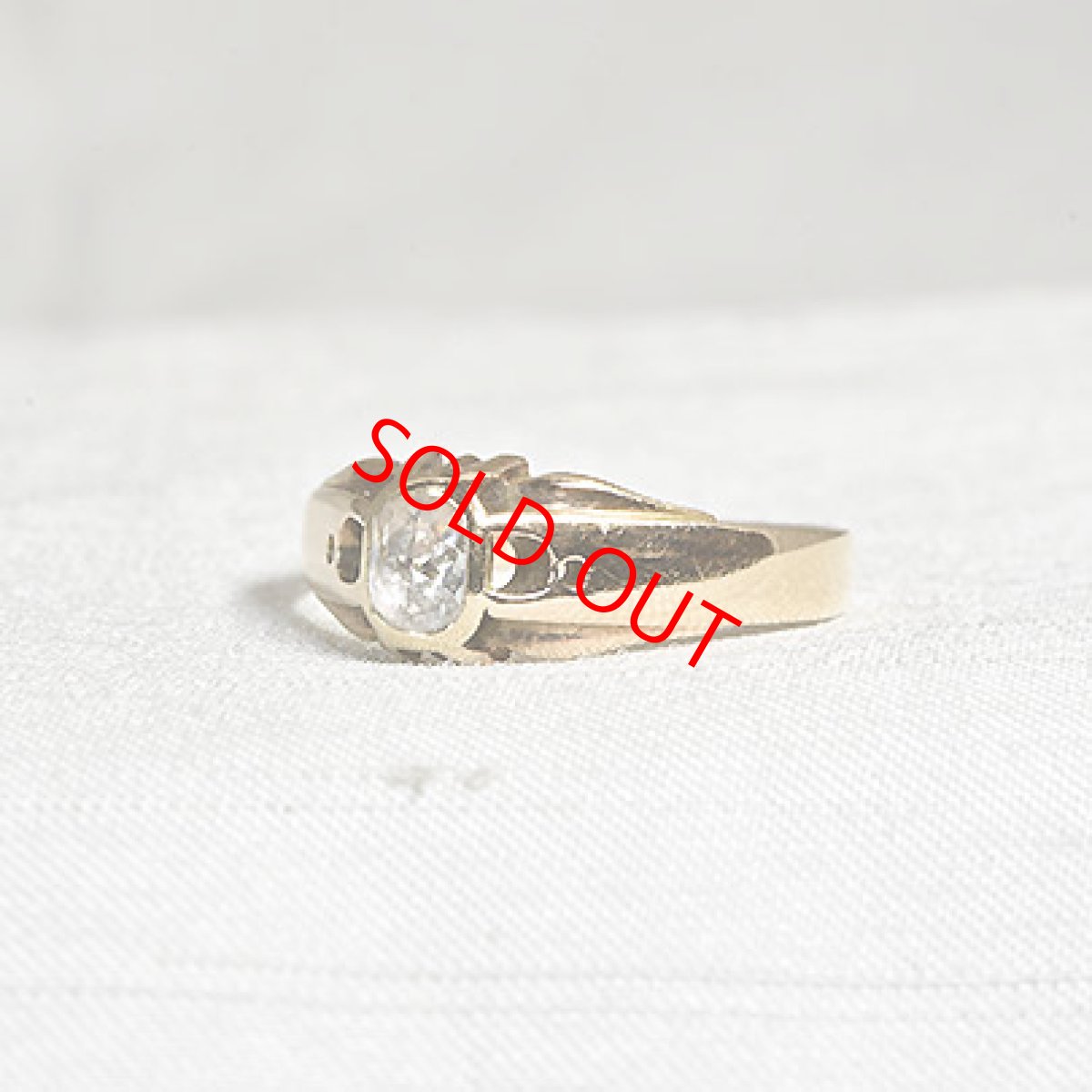 画像2: sold 14ct.ダイヤモンドリング (2)