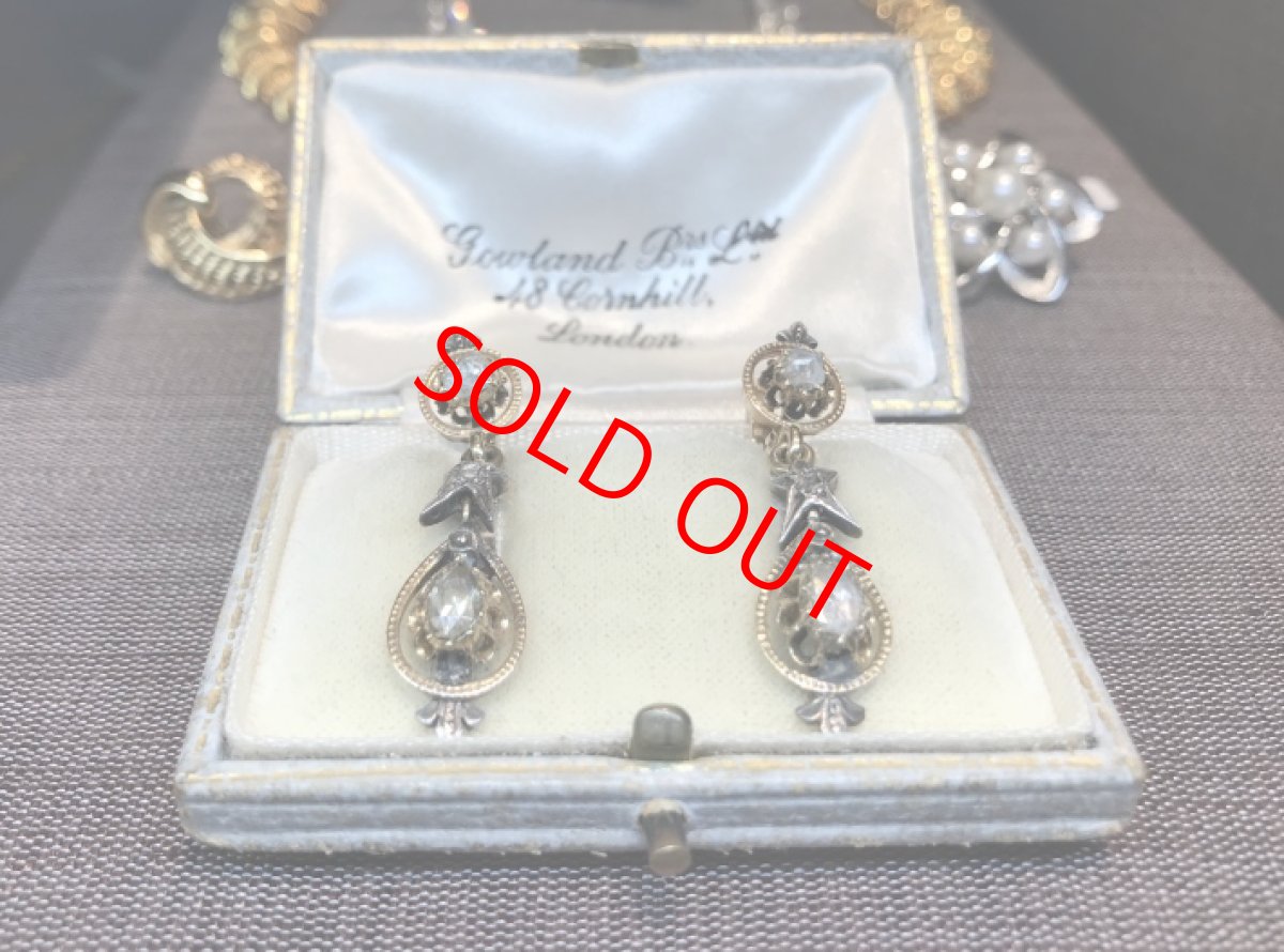 画像1: Gold.ダイヤモンドイヤリング (1)