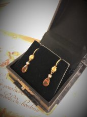 画像3: Sold G.シトリン　パールイヤリング (3)