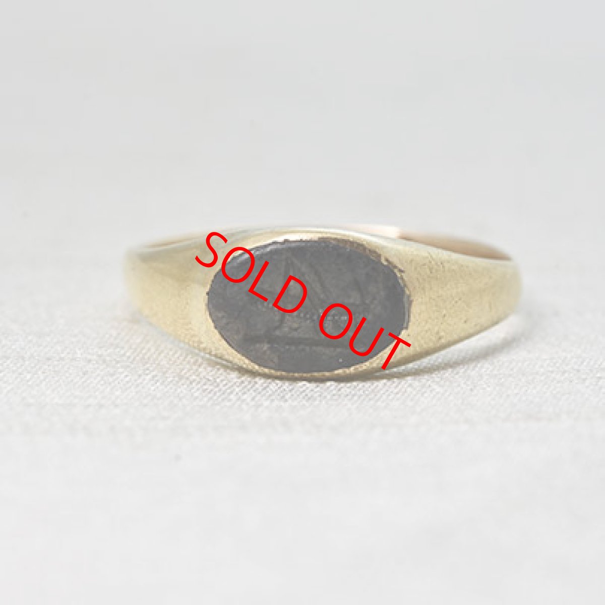 画像1: ゴールド・カルセドニーインタリオリング (1)