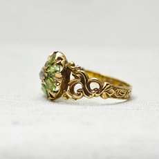 画像2: Sold 15ct.デマイントイドガーネット ダイヤリング (2)