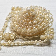 画像5: メタル・パールブローチ (5)