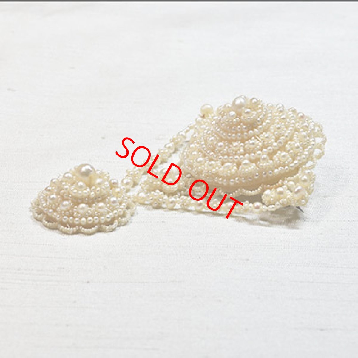 画像3: メタル・パールブローチ (3)