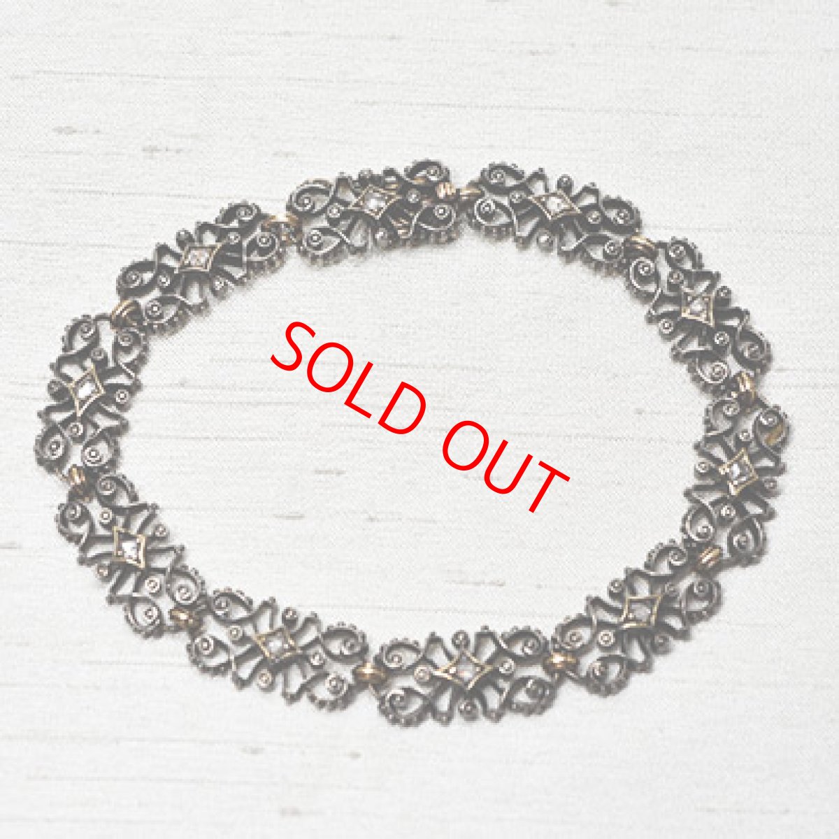 画像1: Sold G.Sv.ダイヤモンドブレスレット (1)