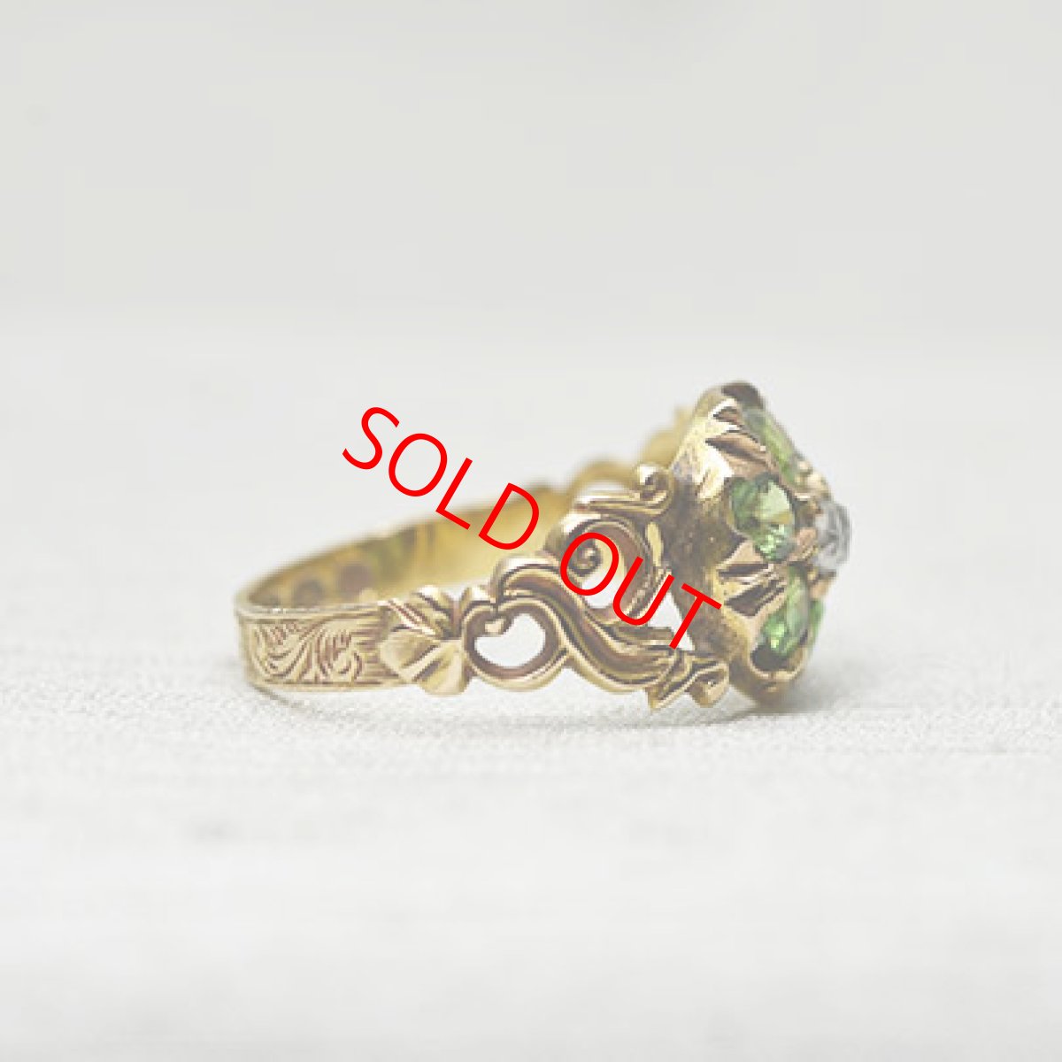 画像4: Sold 15ct.デマイントイドガーネット ダイヤリング (4)