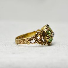 画像4: Sold 15ct.デマイントイドガーネット ダイヤリング (4)
